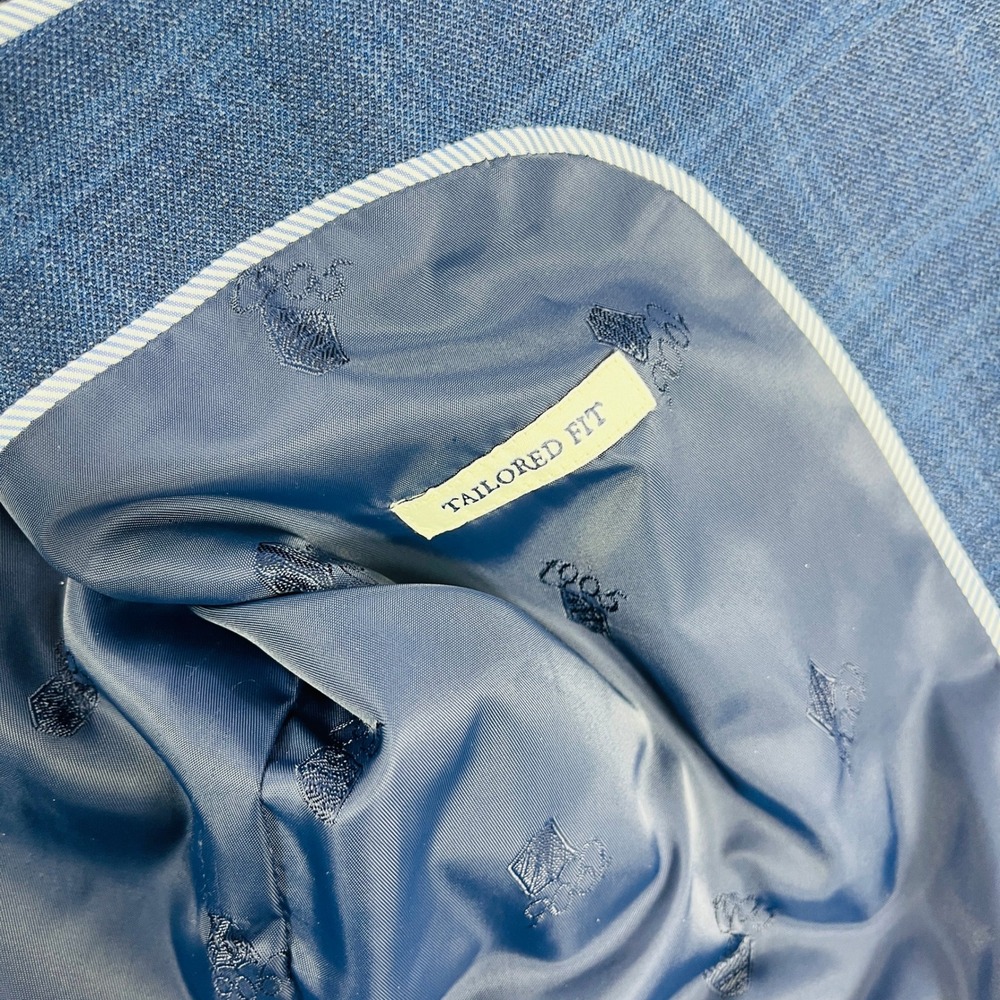 Jos. A. Bank 1905 Tailored Fit Blue Glen Plaid Blazer Sport Coat brrr Comfort - Picture 5 of 6